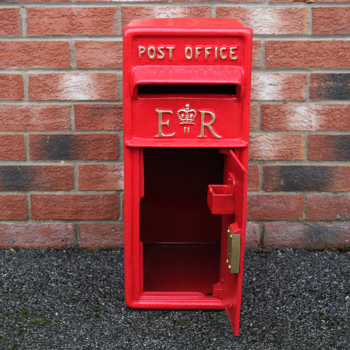 Royal Mail Buzón de Correos Rojo Pilar de Hierro Fundido Buzón de Correos para Cartas Montaje para Pared Postal