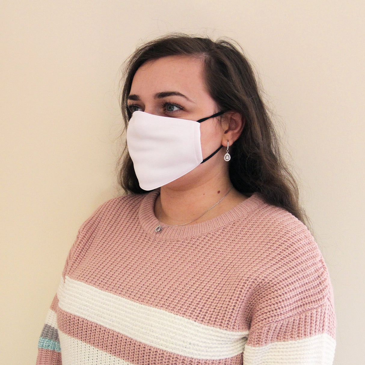 Paquete de Mascarillas Blancas para Sublimación Medianas Adultos / Paquete de 50