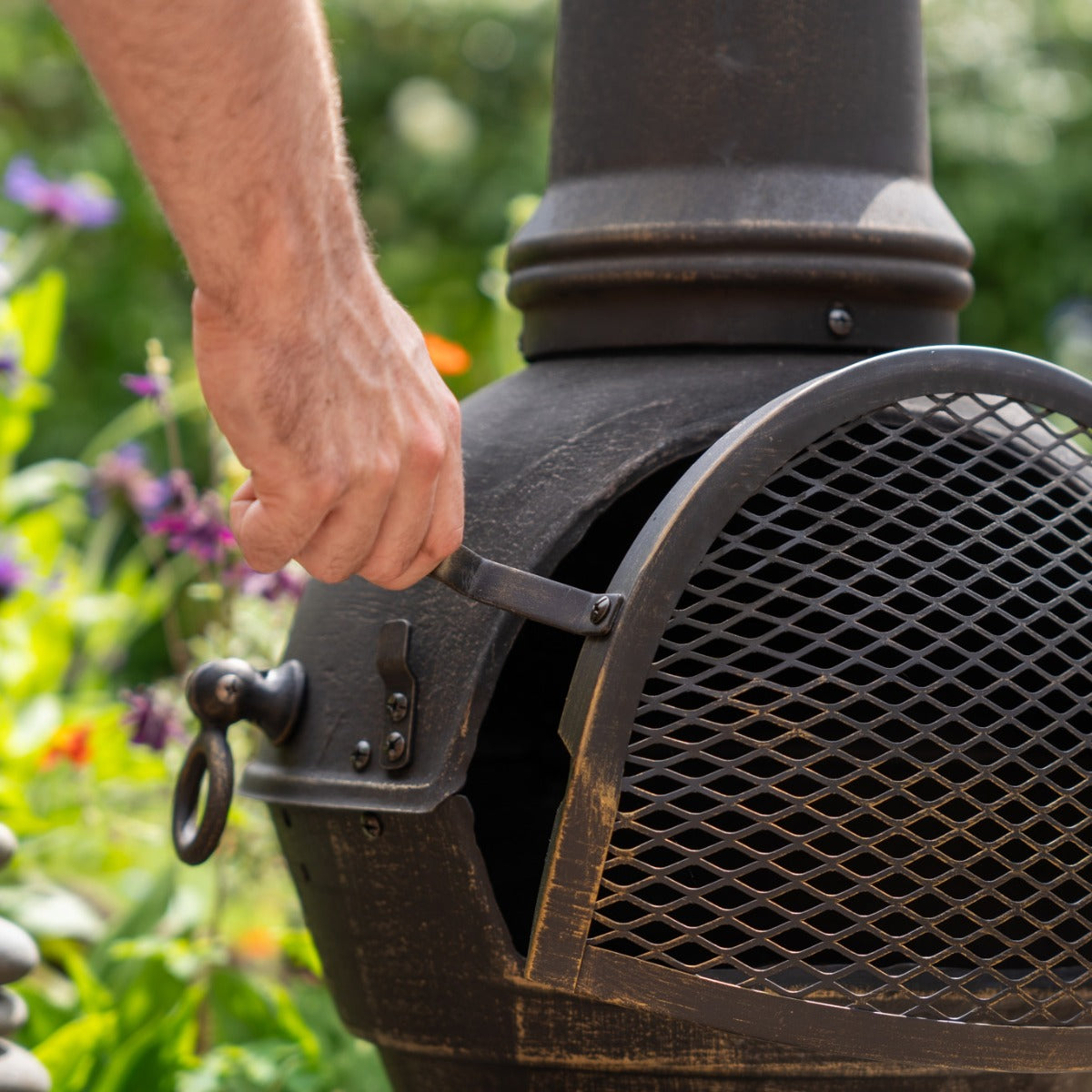 Chimenea de hierro fundido para jardín