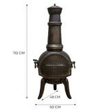 Chimenea de hierro fundido para jardín