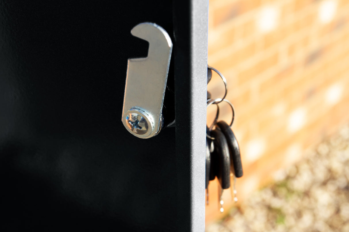 Buzón Negro para Paquetes con Cerradura y Montado en la Pared Buzón de Correo Inteligente para el Exterior