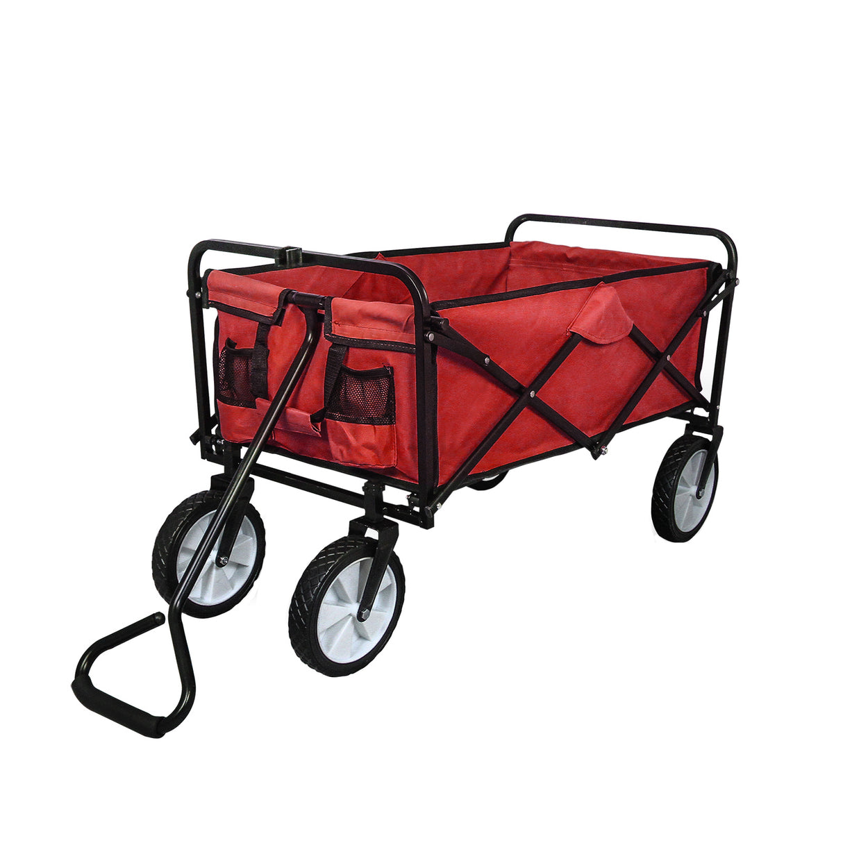 Carrito Plegable Todoterreno para Playa y Festivales Rojo