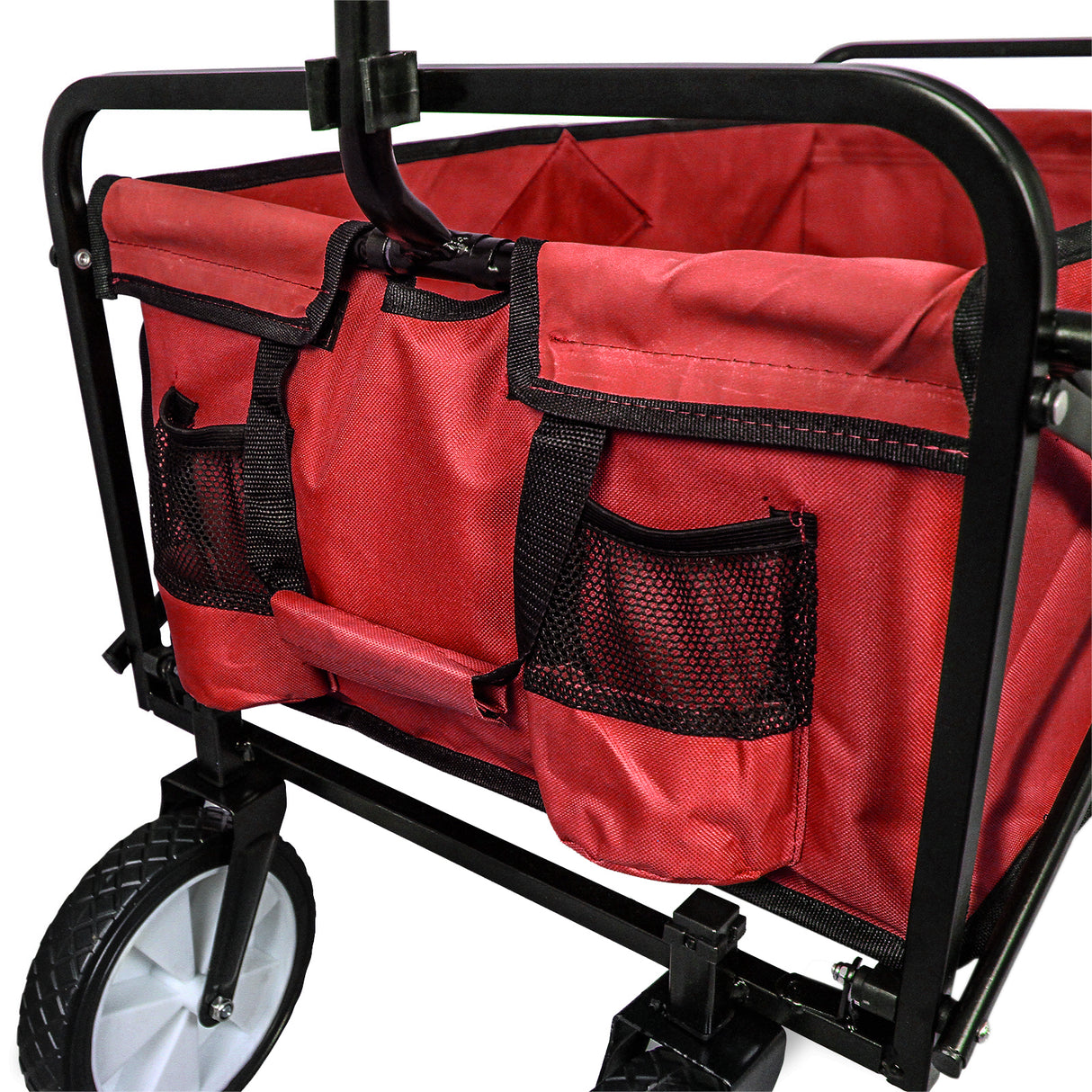 Carrito Plegable Todoterreno para Playa y Festivales Rojo