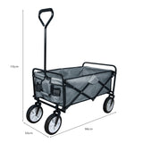 Carrito Plegable Todoterreno para Playa y Festivales Gris