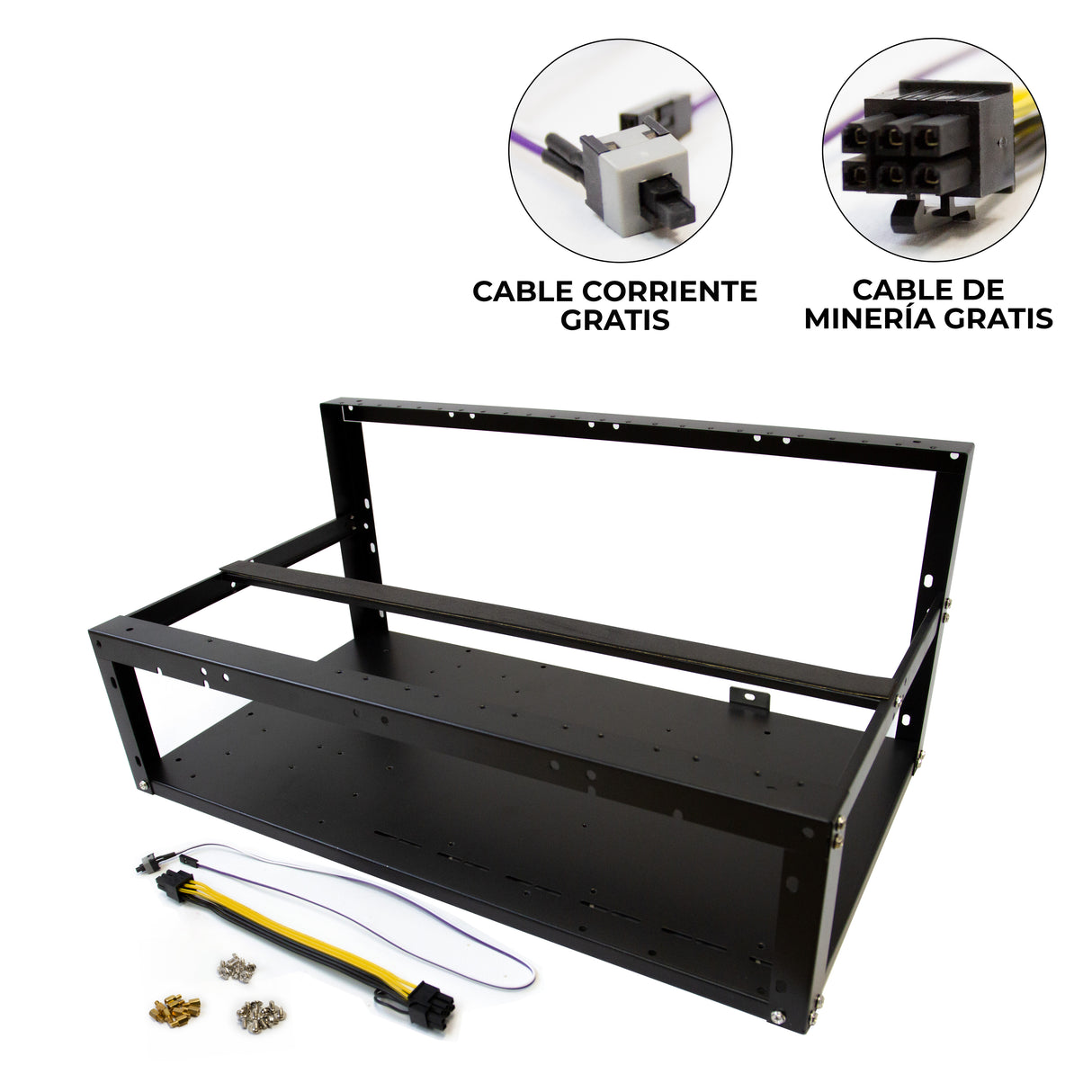 Marco de plataforma de minería de 6-8 GPU