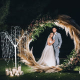 Arco de Boda – Blanco y 1x Sauce llorón de 180cm con Luces Blancas Frías