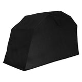 Garaje plegable para moto mediano en color negro, con diseño resistente y textura suave, ideal para proteger la moto de las inclemencias del tiempo