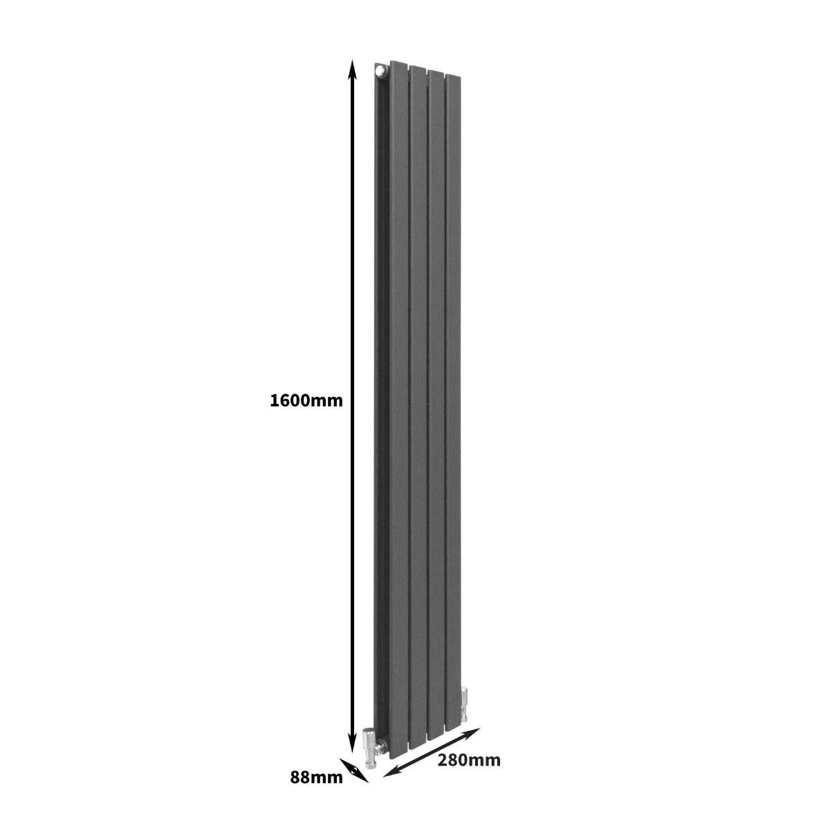 Radiadores de Panel Plano de Diseñador 1600x280mm – Gris Antracita