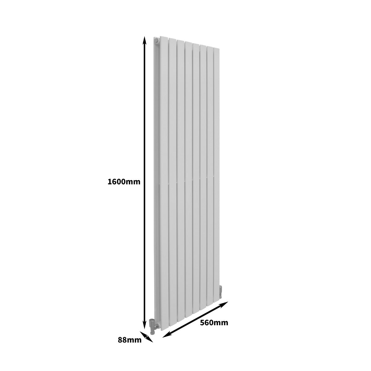 Radiadores de Panel Plano de Diseñador 1600x560mm – Blanco Brillante