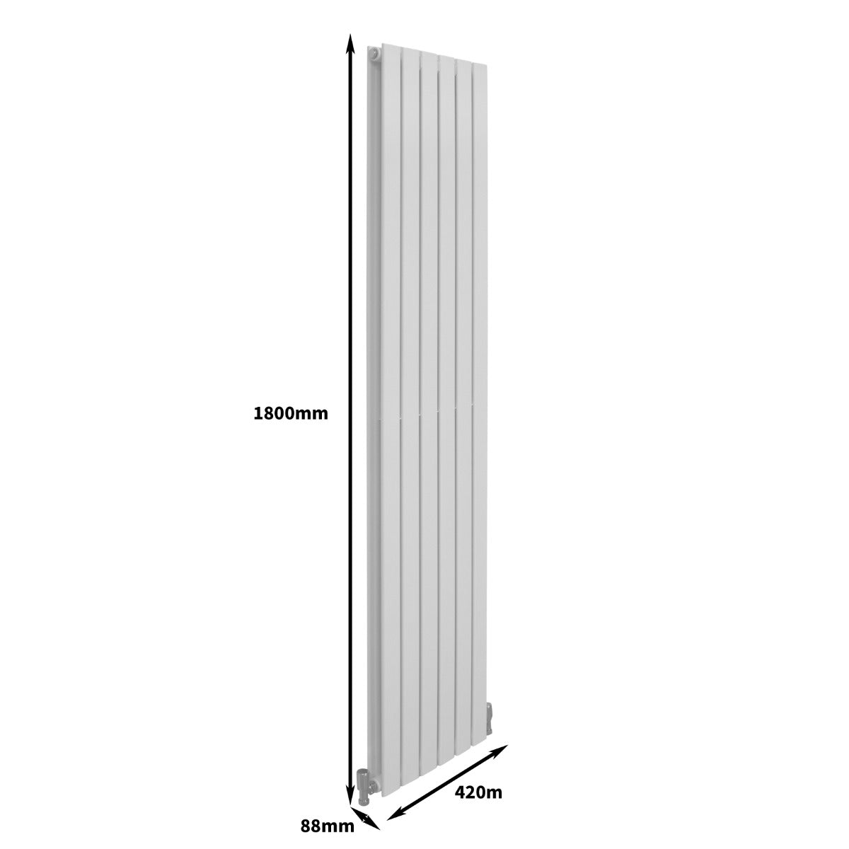 Radiadores de Panel Plano de Diseñador 1800x420mm – Blanco Brillante