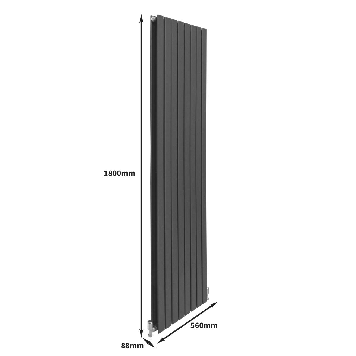 Radiadores de Panel Plano de Diseñador 1800x560mm – Gris Antracita