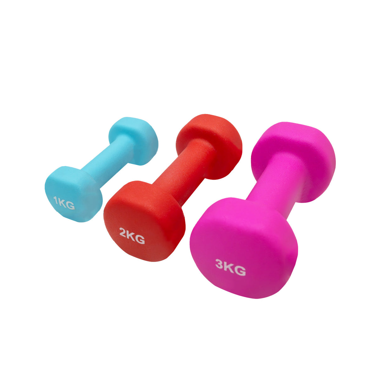 Set de Mancuernas de Neopreno de 12 kg con Soporte