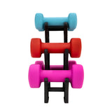 Set de Mancuernas de Neopreno de 12 kg con Soporte