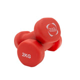 Set de Mancuernas de Neopreno de 12 kg con Soporte