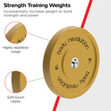 Juego de 2 Discos Bumper Olímpicos de 15kg Body Revolution – Amarillo