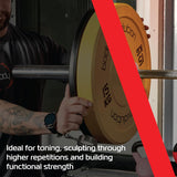 Juego de 2 Discos Bumper Olímpicos de 15kg Body Revolution – Amarillo