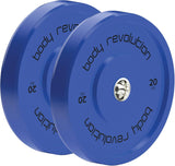 Juego de 2 Discos Bumper Olímpicos de 5kg Body Revolution - Azul