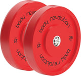Body Revolution 2 x 25kg Discos Olímpicos Bumper – Rojo