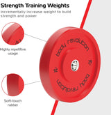 Body Revolution 2 x 25kg Discos Olímpicos Bumper – Rojo