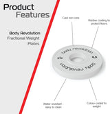 2x Discos para pesas de 0,5 kg