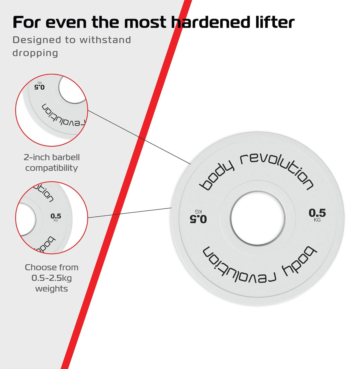 2x Discos para pesas de 0,5 kg