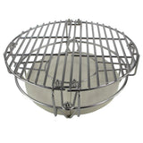 Parrilla multinivel de acero inoxidable para barbacoa Kamado, con diseño circular y rejilla de 53,3 cm de diámetro, ideal para asar carnes