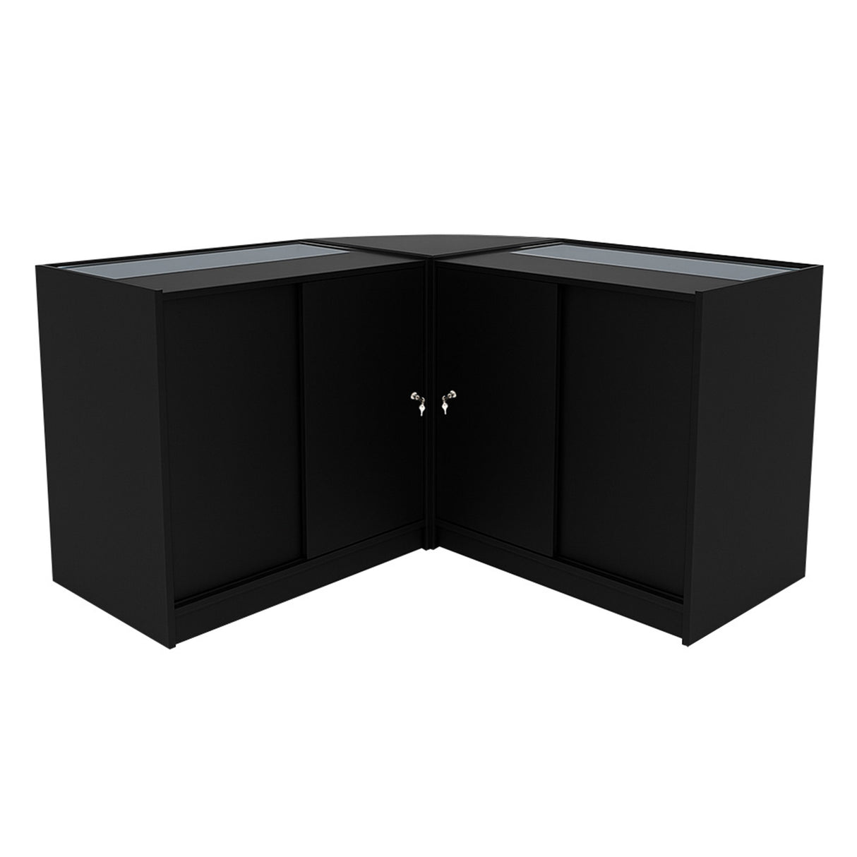 Set Mostradores Comerciales con Luz LED "IRIS"  CM60+ 2x B900 – Negro
