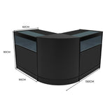 Set Mostradores Comerciales con Luz LED "IRIS"  CM60+ 2x B900 – Negro