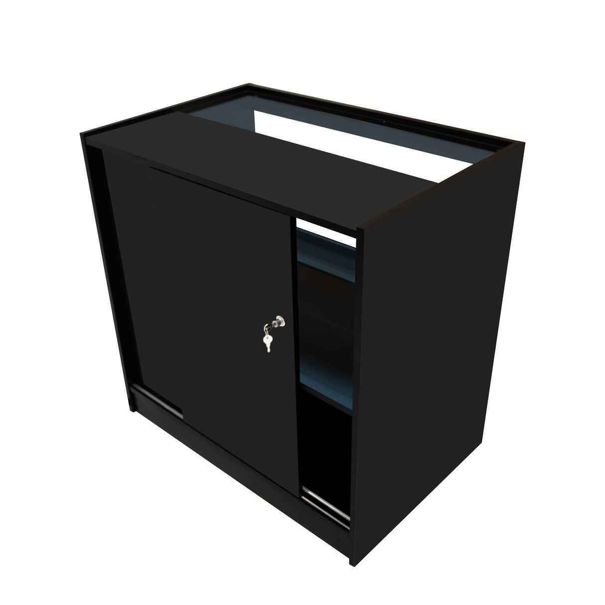 Set Mostradores Comerciales con Luz LED "SELENE"  CM60+ 2x C900 – Negro
