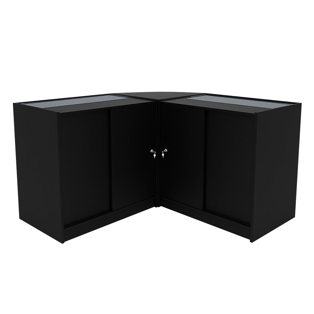 Set Mostradores Comerciales con Luz LED "SELENE"  CM60+ 2x C900 – Negro