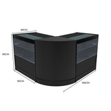 Set Mostradores Comerciales con Luz LED "SELENE"  CM60+ 2x C900 – Negro