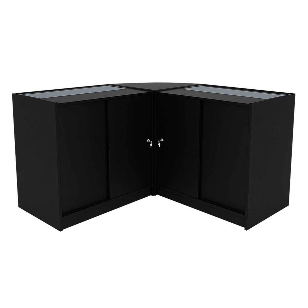 Set Mostradores Comerciales con Luz LED "HELIOS"  CM60+ 2x K900 – Negro