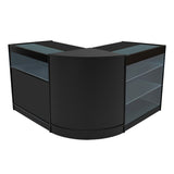Set Mostradores Comerciales con Luz LED "TRITON" CM60 + K900 + B900 – Negro