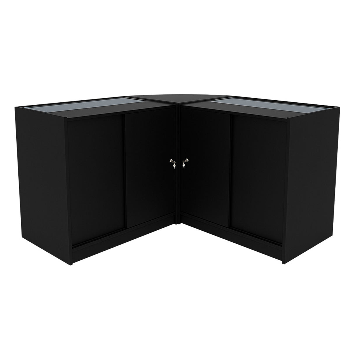 Set Mostradores Comerciales con Luz LED "TRITON" CM60 + K900 + B900 – Negro