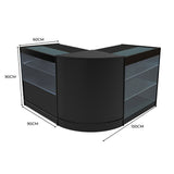 Set Mostradores Comerciales con Luz LED "HERA" CM60 + K900 + C900 – Negro