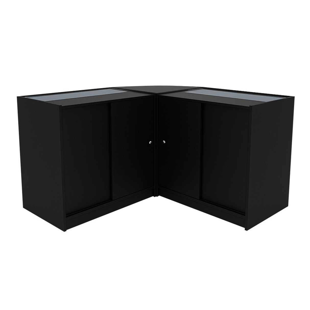 Set Mostradores Comerciales con Luz LED "ANDROMEDA" LM60+ 2x C900 – Negro