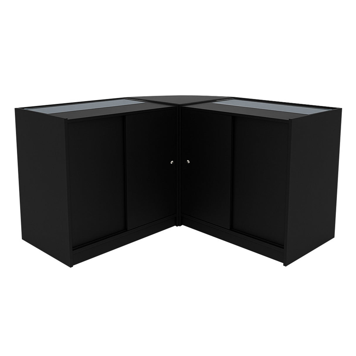 Set Mostradores Comerciales con Luz LED "APOLLO" LM60+ 2x K900 – Negro