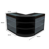 Set Mostradores Comerciales con Luz LED "APOLLO" LM60+ 2x K900 – Negro