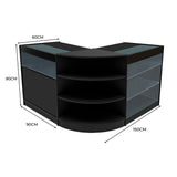 Set Mostradores Comerciales con Luz LED "DEMETER" LM60 + K900 + B900 – Negro