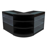 Set Mostradores Comerciales con Luz LED "CALLIOPE" LM60 + K900 + C900 – Negro