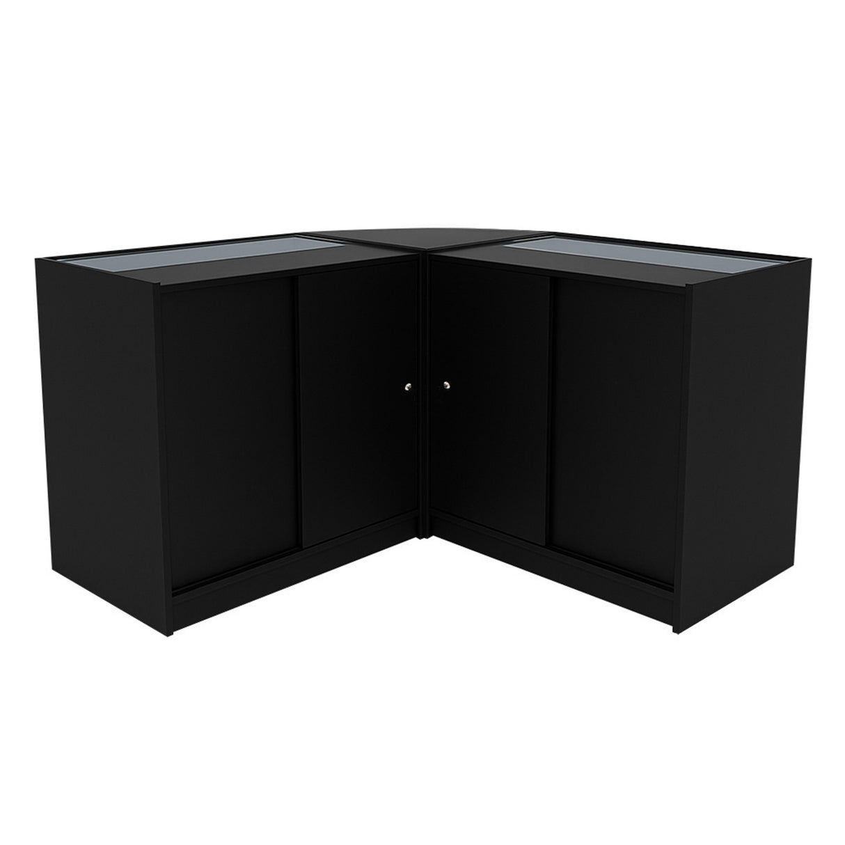 Set Mostradores Comerciales con Luz LED "CALLIOPE" LM60 + K900 + C900 – Negro