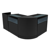 Set Mostradores Comerciales con Luz LED "LUNA" CM60 + 2xB900 + TB60 – Negro