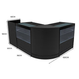 Set Mostradores Comerciales con Luz LED "PHOENIX" CM60 + 2xC900 + TB60 – Negro