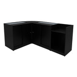 Set Mostradores Comerciales con Luz LED "ARIES" CM60 + 2xK900 + TB60 – Negro