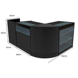 Set Mostradores Comerciales con Luz LED "POLARIS" CM60 + B900 + K900 + TB60 – Negro