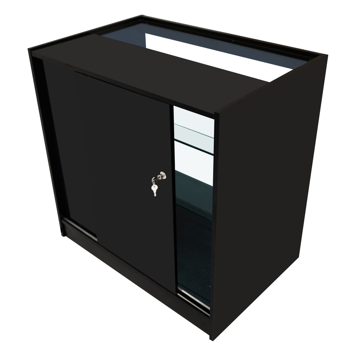 Set Mostradores Comerciales con Luz LED "VEGA" CM60 + K900 + C900 + TB60 – Negro