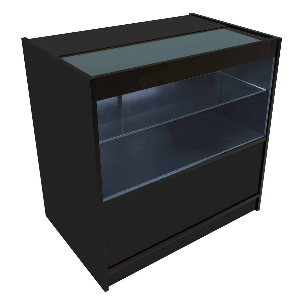 Set Mostradores Comerciales con Luz LED "VEGA" CM60 + K900 + C900 + TB60 – Negro