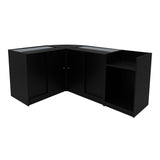 Set Mostradores Comerciales con Luz LED "ASTRO" LM60 + 2xK900 + TB60 – Negro