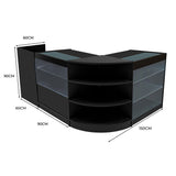 Set Mostradores Comerciales con Luz LED "THEIA" LM60 + K900 + C900 + TB60 – Negro