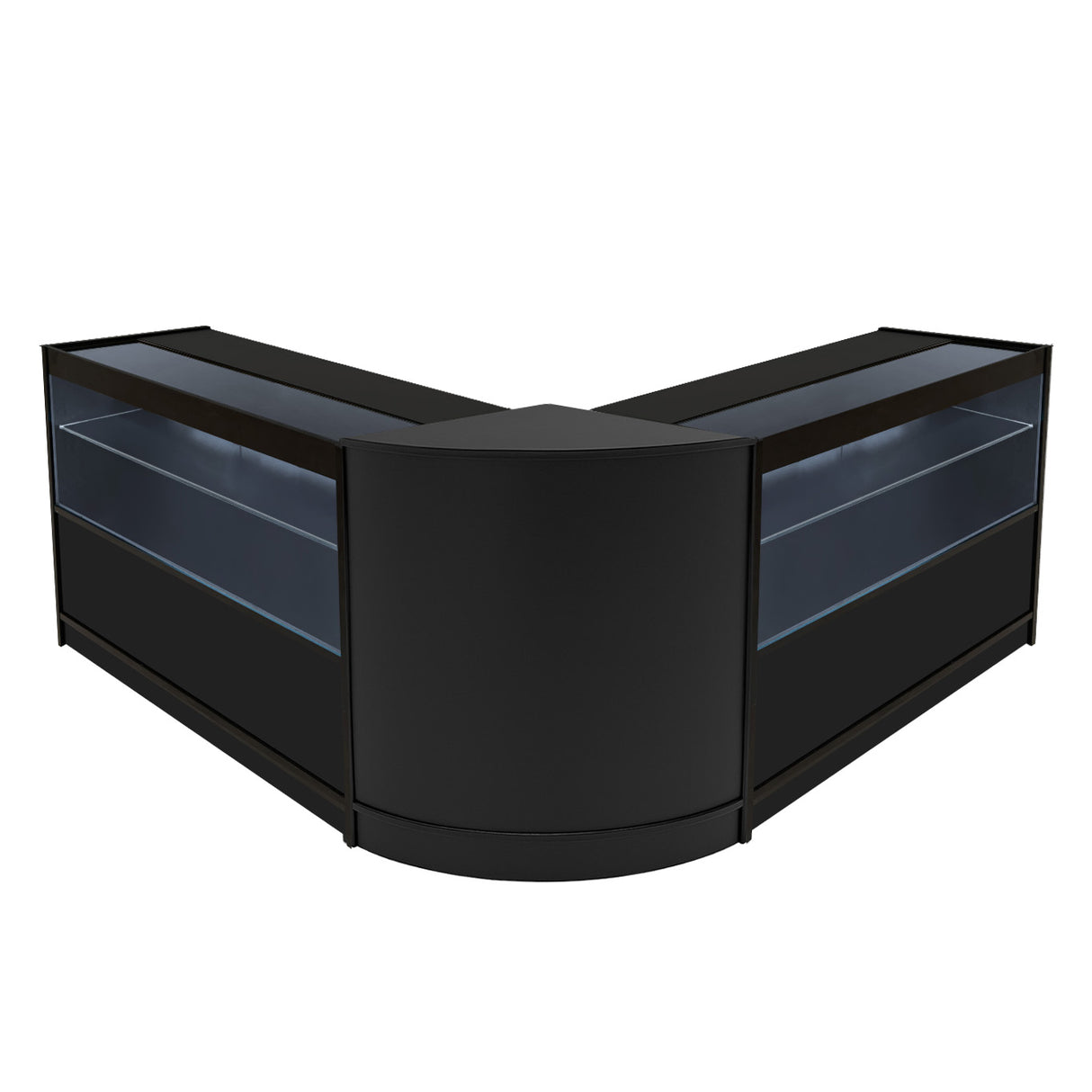 Set Mostradores Comerciales con Luz LED "SELENE"  CM60+ 2x C1500 – Negro